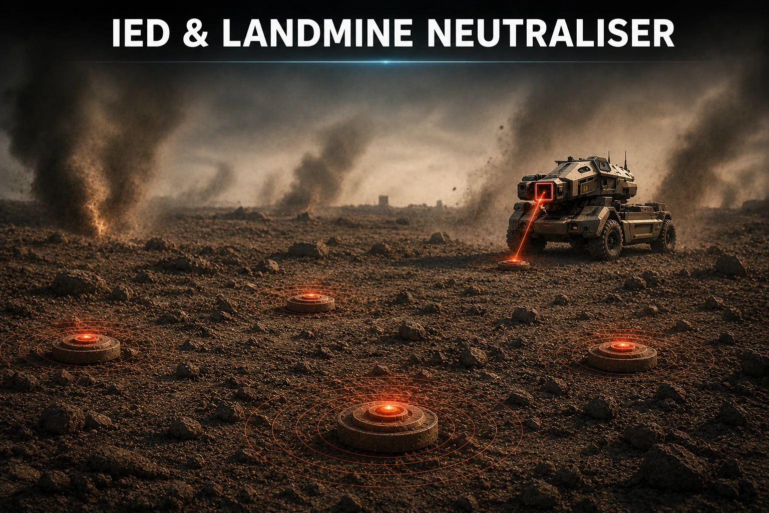 Connected Battle command system showing asset and hazard location.