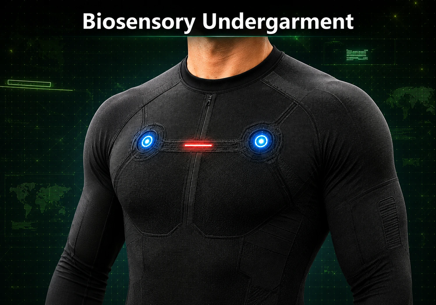 Biosensory Undergarment including vitals monitoring and auto tourniquet.